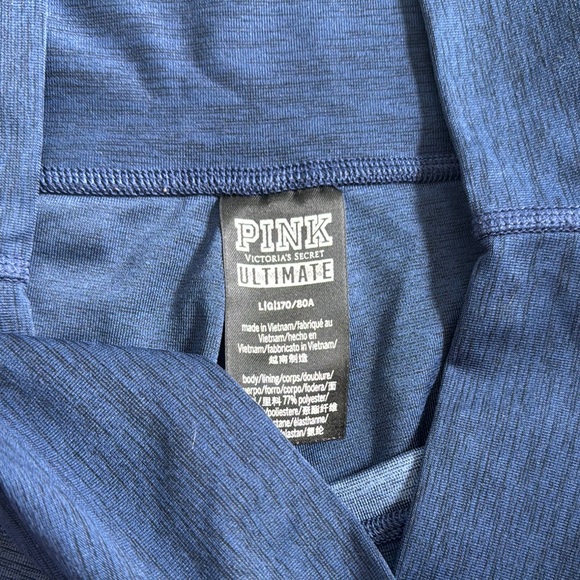 PINK Navy Blue Leggings Large - Picture 2 of 4